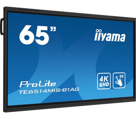 Interaktywny monitor dotykowy iiyama ProLite TE6514MIS-B1AG 65" 4K, VA LED, Android13, iiWare11, ScreenShare, 24/7, WiFi, USB-C iiyama