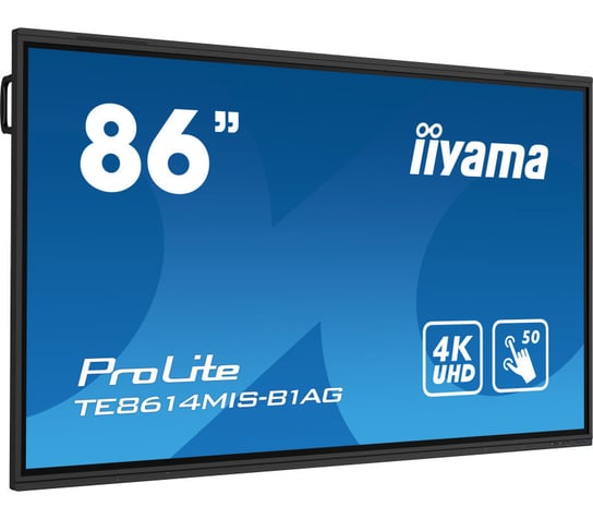 Interaktywny monitor dotykowy iiyama ProLite TE8614MIS-B1AG 86" 4K, VA LED, Android13, iiWare11, ScreenShare, 24/7, WiFi, USB-C iiyama