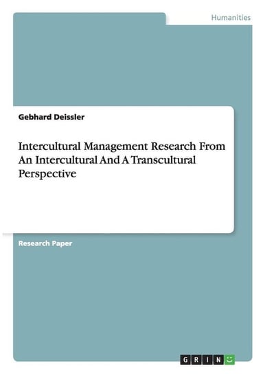 Intercultural Management Research From An Intercultural And A Transcultural Perspective Deissler Gebhard