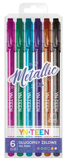 Interdruk, Długopisy żelowe 6 kolorów Metallic (5902277278197) YN-TEEN