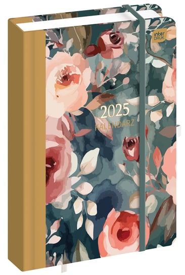 Interdruk, Kalendarz 2025 książkowy A5 384 Metallic Wild Rose Interdruk