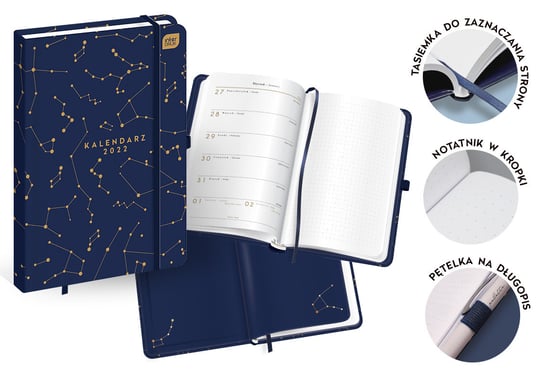 Interdruk, kalendarz książkowy, A5, Galaxy Interdruk
