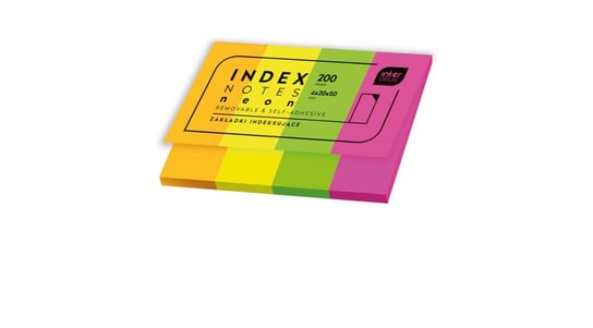 Interdruk, Zakładki indeksujące neon 0x50mm 200 szt Interdruk