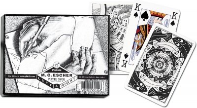 International Escher Lewo i Prawo, karty, Piatnik, 2 talie Piatnik