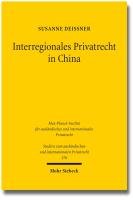 Interregionales Privatrecht in China Deißner Susanne