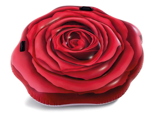 Intex, Dmuchany materac plażowy, do pływania róża, czerwony, 145x142 cm, Intex