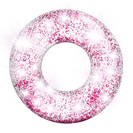 Intex, Koło dmuchane różowe brokatowe do pływania, 107 cm Inte