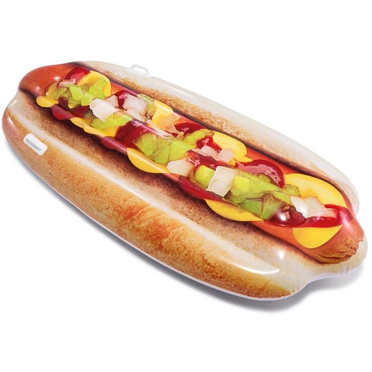 Intex, Materac dmuchany Hot-Dog, brązowo-czerwony, 180x89 cm Intex
