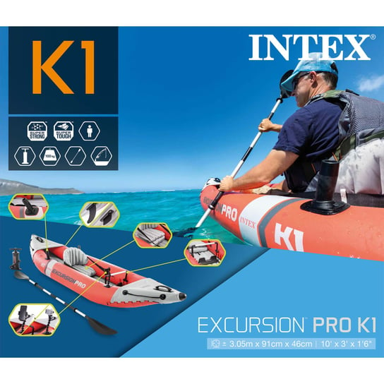 Intex Nadmuchiwany kajak Excursion Pro K1, 305x91x46 cm Intex