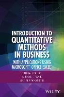 Introduction to Quantitative Methods in Business Kolluri Bharat, Panik Michael J., Singamsetti Rao N.
