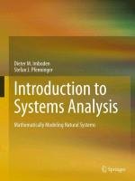 Introduction to Systems Analysis Imboden Dieter M., Pfenninger Stefan