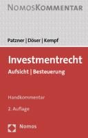 Investmentrecht Kempf Ludger J., Patzner Andreas, Doser Achim