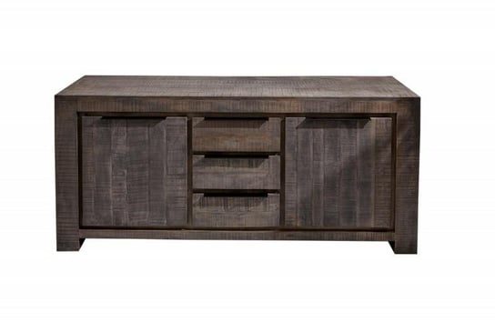 INVICTA komoda IRON CRAFT 175 cm szara  - mango, drewno naturalne, metal Invicta Interior