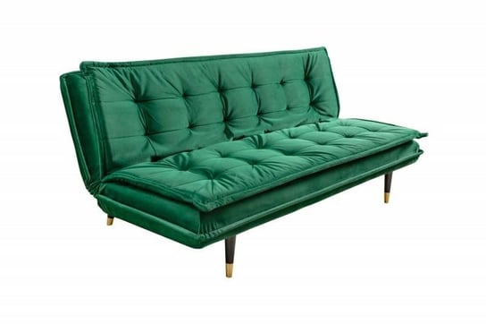 INVICTA sofa rozkładana MAGNIFIQUE 184cm szmaragdowy zielony aksamit Invicta Interior