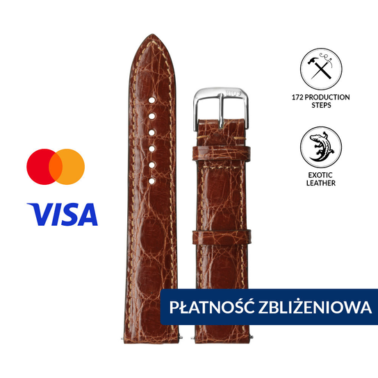 Invis Lord INVIS SMARTSTRAP LORD koniakowy 20 mm – pasek do zegarka z NFC i ...