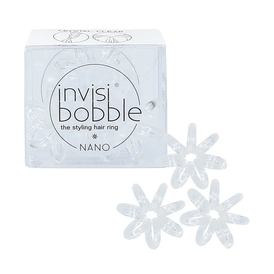 INVISIBOBBLE, NANO, Gumki do włosów Crystal Clear (Crystal Clear), 3 szt. Invisibobble