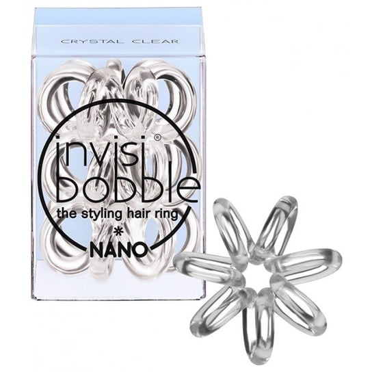Invisibobble, Nano Styling Hair Rings, gumki do włosów Crystal Clear, 3 szt. Invisibobble