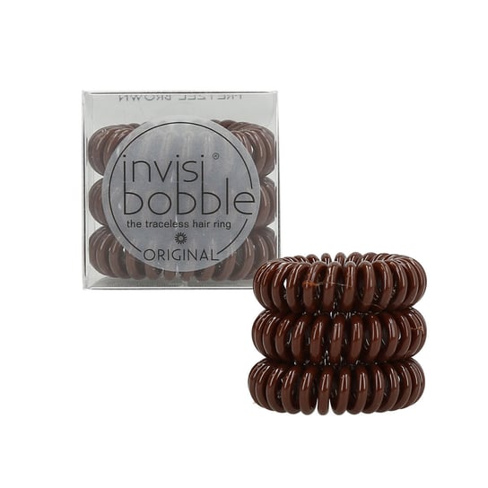 Invisibobble, Original, gumki do włosów Pretzel Brown, 3 szt. Invisibobble