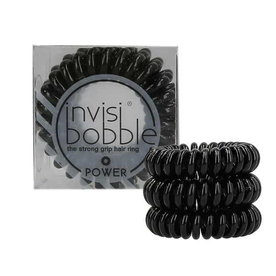 Invisibobble, Power, gumki do włosów True Black, 3 szt. Invisibobble