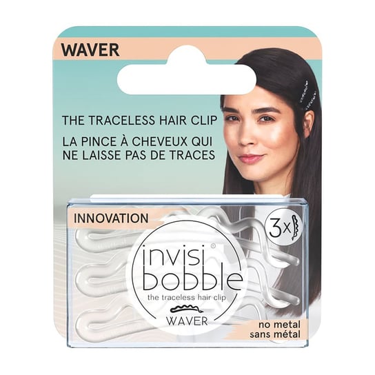Invisibobble, Waver spinki do włosów Crystal Clear 3szt Invisibobble