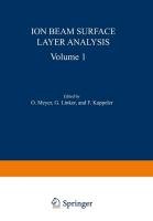 Ion Beam Surface Layer Analysis Meyer Otto