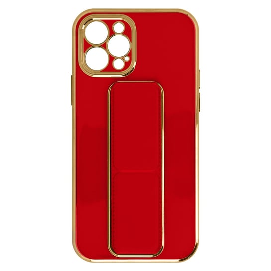 Iphone 12 Pro Silikonowy Flashy Składany System Magnetyczny Z Podpórką, Czerwony Avizar