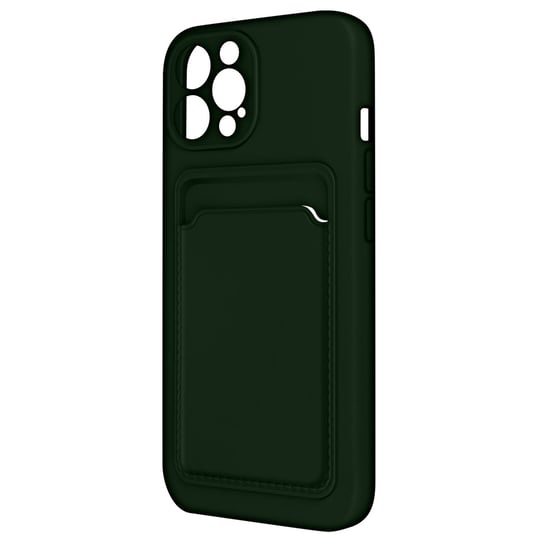 iPhone 13 Pro Max Etui Elastyczne silikonowe etui z miejscem na kartę Forcell zielone Forcell