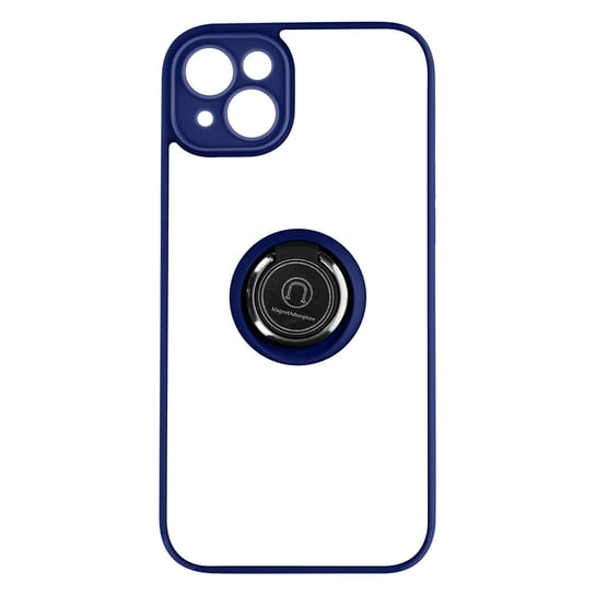 iPhone 14 Plus Case Podstawka wideo z dwóch materiałów z metalicznym pierścieniem, czarna Avizar
