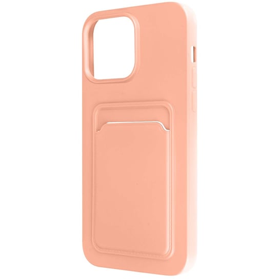 iPhone 14 Pro Etui Elastyczne silikonowe etui na karty Różowe Avizar