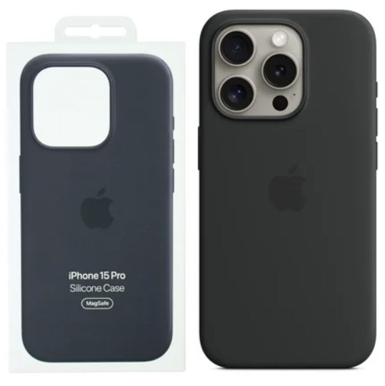 iPhone 15 Pro Silicone Case with MagSafe - Black Apple