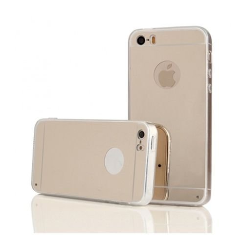 iPhone 4, 4s lustro, mirror, silikonowe elastyczne TPU, złote EtuiStudio