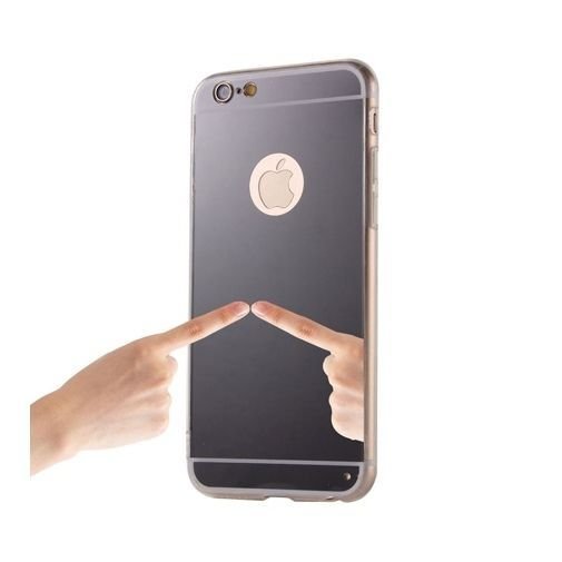 iPhone 5, 5s lustro, mirror, silikonowe elastyczne TPU, czarne EtuiStudio