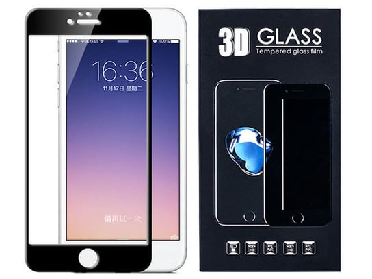 Iphone 6 6S Szkło Hartowane 3D Czarne Cały Ekran VegaCom