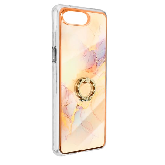 iPhone 8 Plus / 7 Plus Etui Bi-materiał Pierścień wspierający Rose Gold Marble Design Avizar
