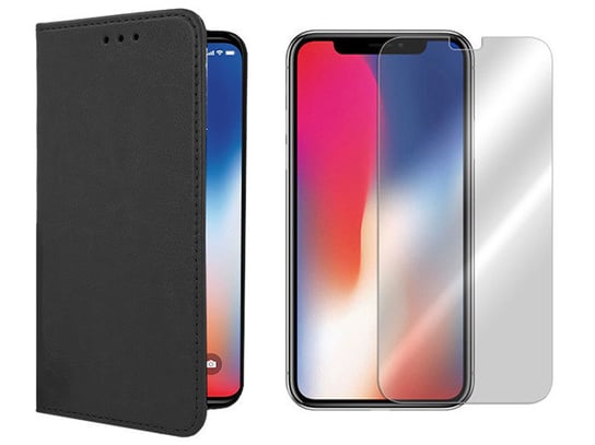 IPHONE X ETUI SKÓRA POKROWIEC FUTERAŁ + SZKŁO 9H VegaCom