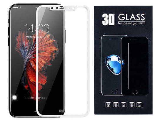 Iphone X Szkło Hartowane 3D 9H Białe Na Cały Ekran VegaCom