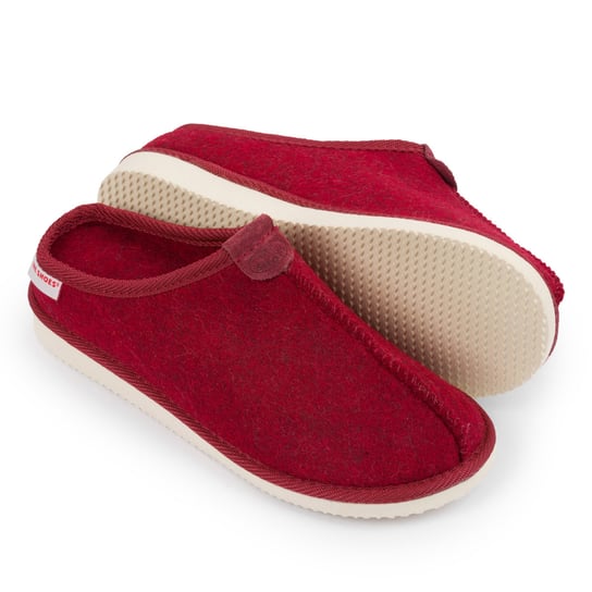 Ireshoes pantofle filcowe damskie czerwone naturalny filc r.37 Ire Shoes