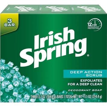 Irish Spring, Mydła Deep Action Scrub, 3x104,8g Other