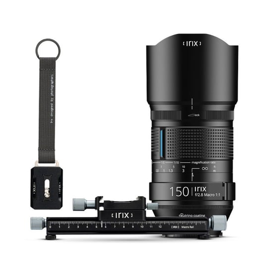 Irix zestaw 150mm Nikon F + szyna makro 180 + brelok Irix