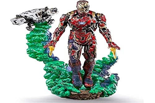Iron Studios 30920-10 Spider Far From Home Bds Art Scale Deluxe 1/10 Iron Man Illusion 21 Cm, Wielokolorowy, Standardowy Iron Man