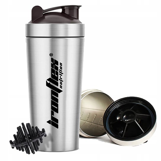 IRONFLEX STEEL SHAKER 750ml SZEJKER STALOWY DO ODŻYWEK NA SIŁOWNIĘ SZCZELNY Ironflex