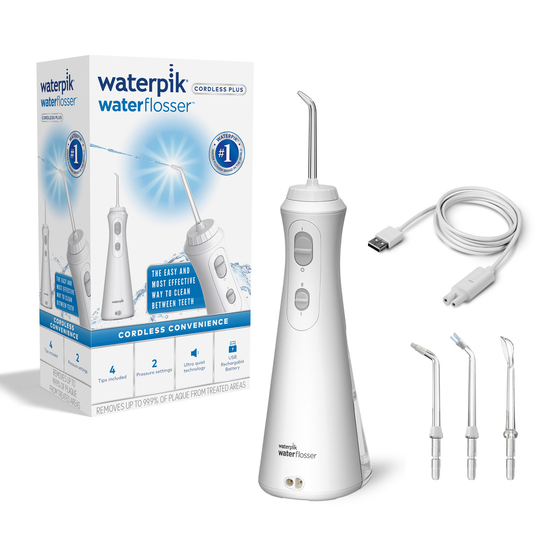 Irygator bezprzewodowy Waterpik WP-490 (Biały) + 4 Końcówki WaterPik