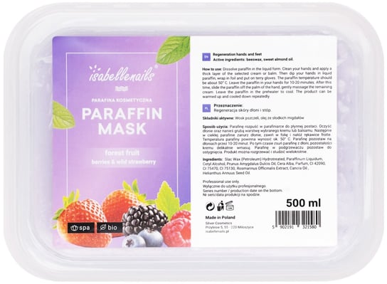 Isabellenails, Parafina kosmetyczna owoce leśne, 500 ml Isabellenails