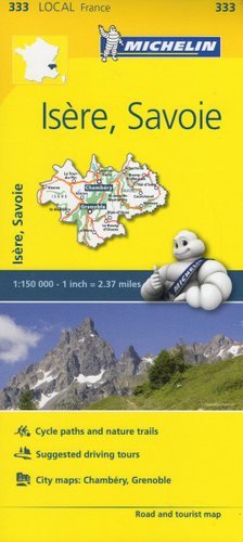 Isere, Sabaudia. Mapa 1:150 000 Michelin Travel Publications