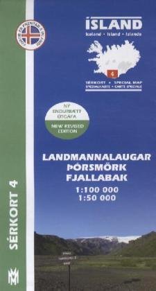 Island Serkort 04 Landmannalaugar - Porsmörk 1 : 100 000 Mal Og Menning