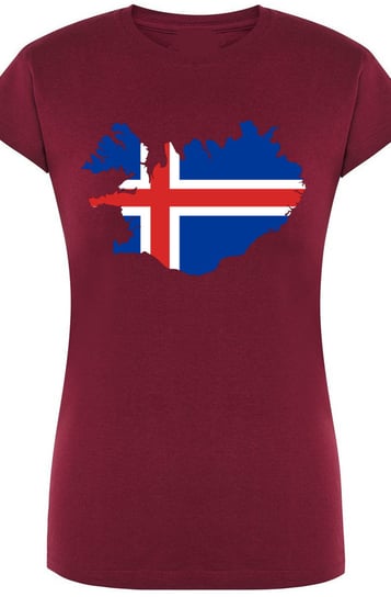 Islandia Damski Modny T-shirt Lato Nadruk Rozm.L Inna marka