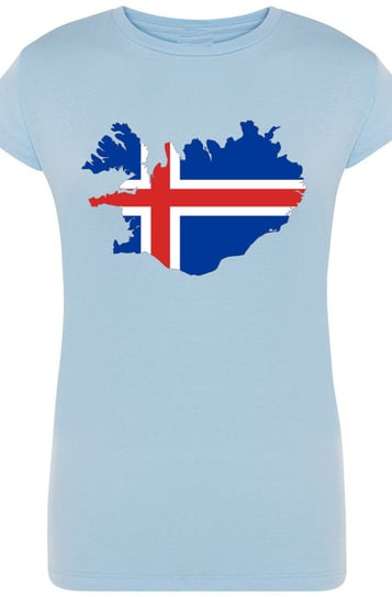 Islandia Damski Modny T-shirt Lato Nadruk Rozm.M Inna marka