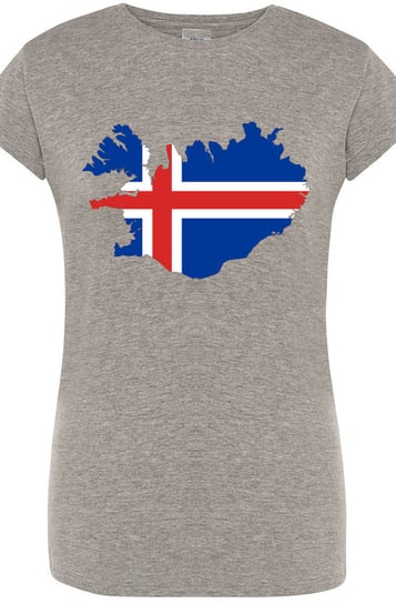 Islandia Damski Modny T-shirt Lato Nadruk Rozm.XXL Inna marka