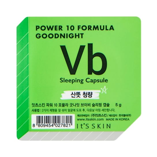 It's Skin, Power 10 Formula Good Night Sleeping Capsule VB, dwufazowa maseczka całonocna w kapsułce, 5 g It's Skin