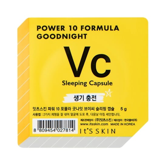 It's Skin, Power 10 Formula Good Night Sleeping Capsule VC, dwufazowa maseczka całonocna w kapsułce, 5 g It's Skin